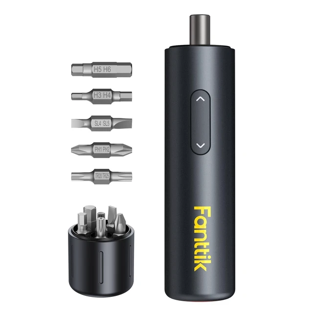 Alt view image 8 of 14 - S1 Capsule Cordless Screwdriver, Electric Screwdriver(Grey) | Max 5 N.m, 320 RPM Motor, 5 Pcs Double-Ended Bits, Compact Design, LED Light, 1/4''Hex, Idea Tool for Furniture, Appliances