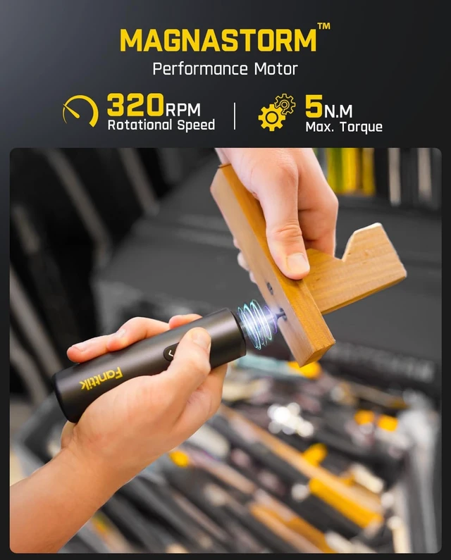 Alt view image 10 of 14 - S1 Capsule Cordless Screwdriver, Electric Screwdriver(Grey) | Max 5 N.m, 320 RPM Motor, 5 Pcs Double-Ended Bits, Compact Design, LED Light, 1/4''Hex, Idea Tool for Furniture, Appliances