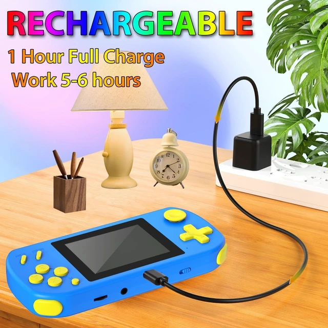 Alt view image 10 of 14 - Handheld Games for Kids Preloaded 218 Video Games,Mini Toy for Age 5-7,8-13, 3.0"Screen,5+Hrs Play,USB,Retro Portable Travel Toy for Airplane Car Road Trip,Electronic Toy Birthday Gifts for Boys Girls