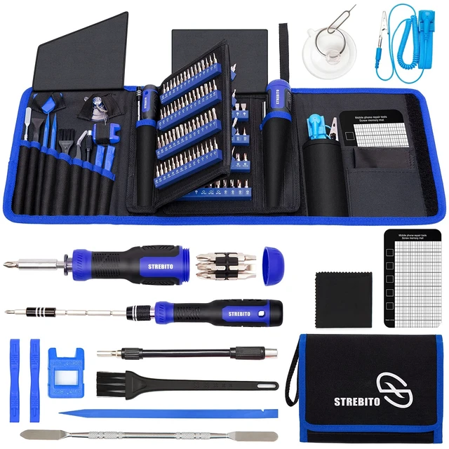 Alt view image 8 of 14 - Precision Screwdriver Set 191-Piece Multi-Bit Screwdriver 1/4 Inch Nut Driver Home Improvement Tool Electronic Repair Kit for Computer, iPhone, Laptop, PC, Cell Phone, PS4, Xbox, Nintendo