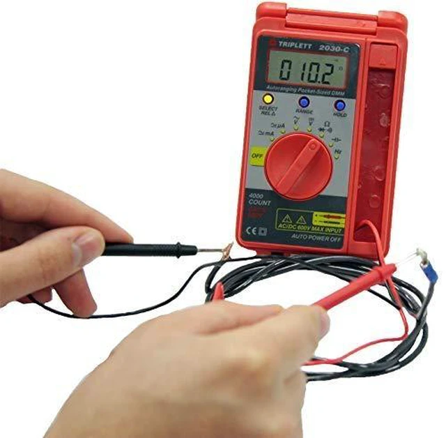 Alt view image 8 of 10 - 2030 Pocket-Sized 4000 Count Digital Multimeter - AC/DC Voltage, AC/DC Current, Resistance, Frequency, Capacitance, Continuity, and Diode Check