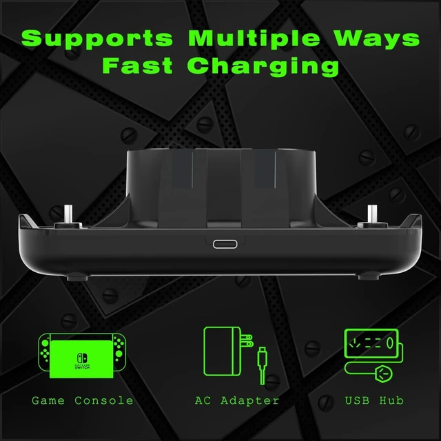 Alt view image 12 of 14 - Switch Controller Charger for Nintendo Switch, Charging Dock with JoyCon/Pro / PS5 Controller, Charger Station with LED Indicator and Charger Cable for JoyCons, 6 in 1 Nintendo Charging Dock