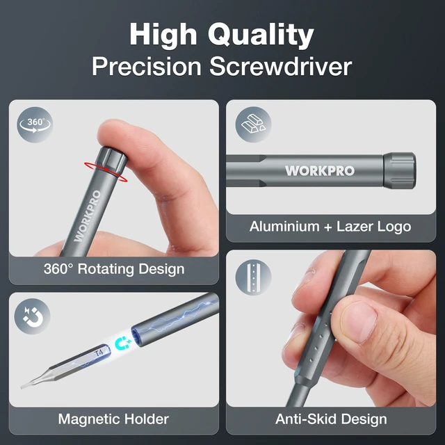 Alt view image 9 of 14 - 60-in-1 Precision Screwdriver Set with Pop-up Magnetic Case, Well-organized CRV Small Screwdrivers, 360°Spin Mini Screw Driver Kit for Electronics, Phone, Computer, PC, Watch, Eyeglass