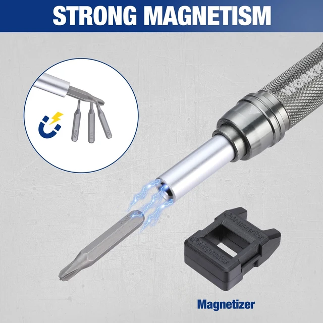 Alt view image 10 of 14 - 24 in 1 Small Screwdriver Set with Extendable Pole, Magnetic Mini Repair Tool Kit for Phone, Computer, Watch, Laptop, Macbook, Ring Doorbell, Eyeglass, Electronic