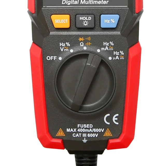 Alt view image 12 of 14 - UT125C Digital Multimeter Pocket Multi Tester, 4000 Counts AC DC Voltage AC DC Current Resistance Capacitance Frequency Duty Cycle NCV Diode Test Continuity Test Data Hold Auto Power Off