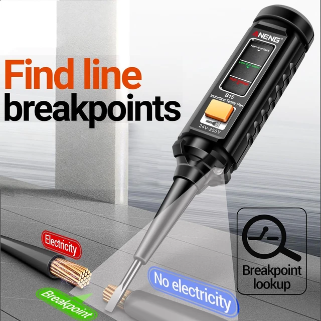 Alt view image 11 of 14 - Electrical Test Kit with Digital Multimeter,Non Contact Voltage Tester,Outlet Tester,Auto-Ranging AC/DC Voltage,Current,Continuity,Resistance, Frequency,Breakpoint Finder,DIY Household Tools