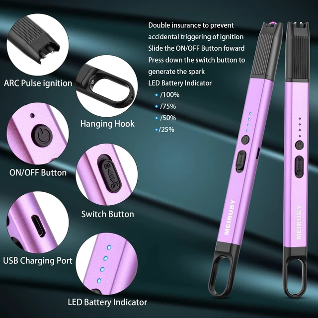 Alt view image 9 of 14 - Lighter Stocking Stuffers for Adults Wife Mom, Electric Candle Lighter for Women Mom Candle Lover Christmas Birthday Present Ideas Gifts, Cool Gadgets for Women Men 2025