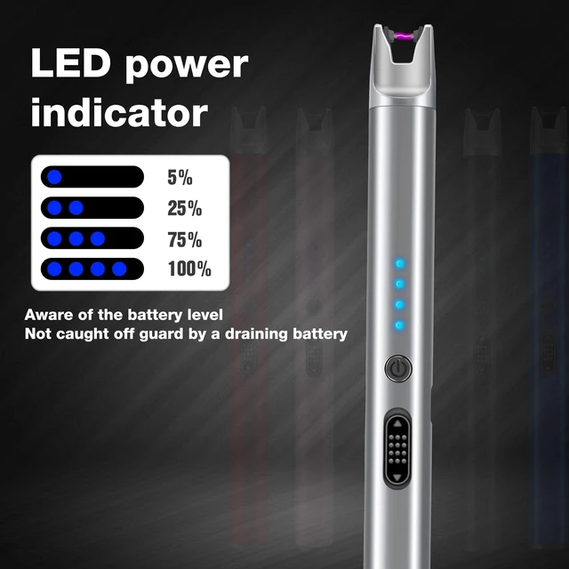 Alt view image 12 of 12 - 8 Pack Electric Candle Lighter Rechargeable USB Lighters Flameless Windproof Plasma Arc Lighters with Safety Lock Long Lighter for Candle BBQ Camping Birthday Party