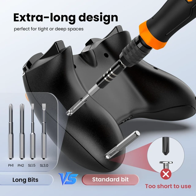 Alt view image 14 of 14 - 152 in 1 Precision Screwdriver Set, Father Day Gifts for Husband Dad, Magnetic Repair Tool Kit for Electronics, Macbook, Laptop, PC, RC, PS5, iphone,Jewelers, XBOX, Glasses