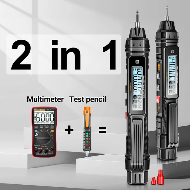 Alt view image 10 of 14 - Pen Type Digital Multimeter 4000Count AC/DC Voltage Tester, Professional Current Meter, Non-Contact Voltmeter Sensor,Live Wire Detection,Resistance, Continuity, Capacitance, and Diode Testing