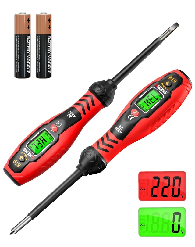 Alt view image 8 of 14 - Voltage Tester with Screwdriver Electrical Tester Tool Non Contact Voltage Detector Dual Range AC 11V/30V-1000V,Live/Null Wire Electric Tester with LCD Display,Buzzer Alarm,Breakpoint Finder