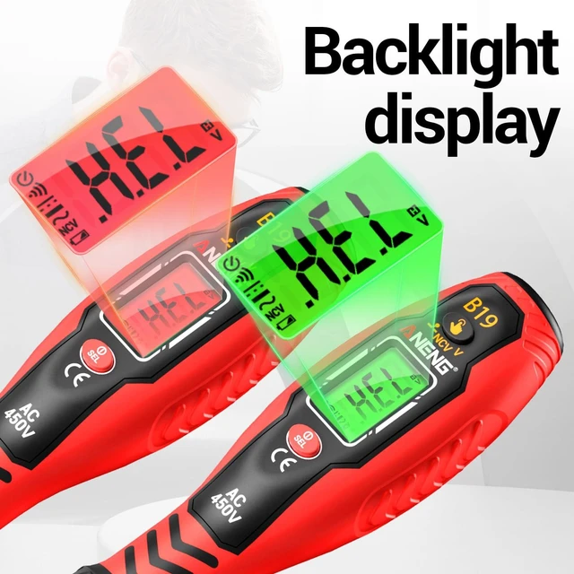 Alt view image 9 of 14 - Voltage Tester with Screwdriver Electrical Tester Tool Non Contact Voltage Detector Dual Range AC 11V/30V-1000V,Live/Null Wire Electric Tester with LCD Display,Buzzer Alarm,Breakpoint Finder