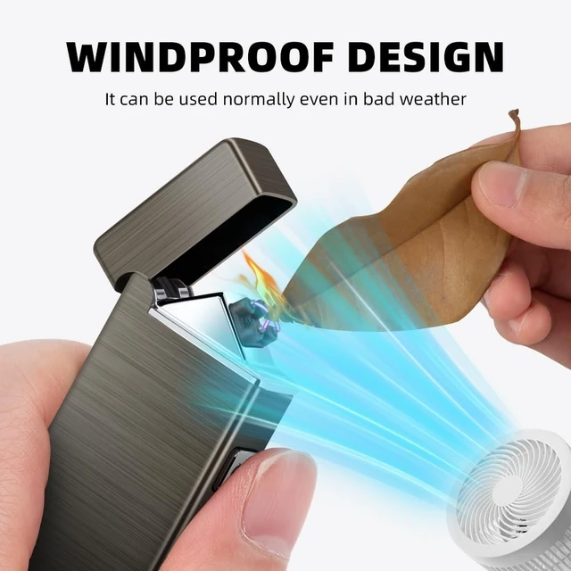 Alt view image 12 of 14 - Electric Lighter USB Rechargeable Plasma Lighters Cool Pocket Lighter Men | Windproof Dual Arc, Battery Indicator, Christmas Stocking Stuffers, Birthday Gifts for Men Father Husband (Gunmetal Gray)