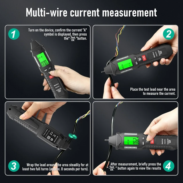 Alt view image 13 of 14 - Non-Contact Voltage Tester 12V/70V-1000V with Breakpoint Finder