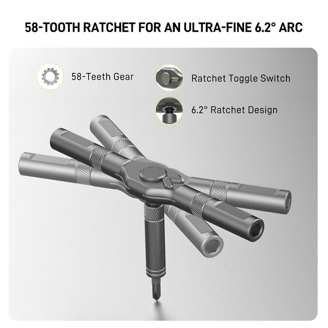 Alt view image 10 of 14 - 42 in 1 Magnetic Ratchet Screwdriver Set, T Handle Ratchet Screwdriver with S2 Steel Bits & Storage Case, Screwdriver Set for Electronics, Bicycle, Furniture, Home DIY