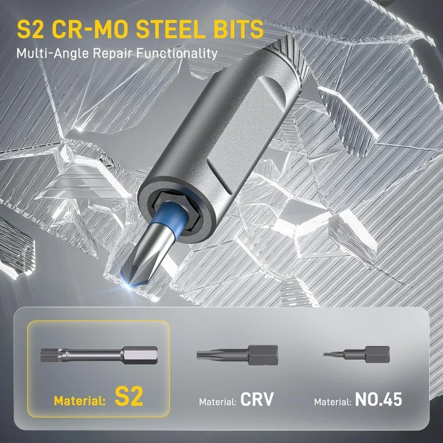 Alt view image 11 of 14 - 42 in 1 Magnetic Ratchet Screwdriver Set, T Handle Ratchet Screwdriver with S2 Steel Bits & Storage Case, Screwdriver Set for Electronics, Bicycle, Furniture, Home DIY