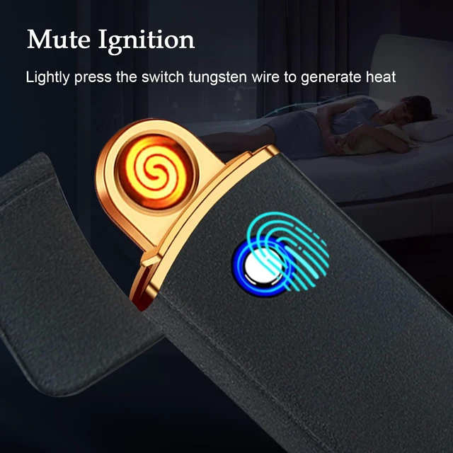 Alt view image 11 of 14 - Electronic USB Rechargeable Lighter - Smart Dual Sided Ignition Windproof Flameless Portable Lightweight Plasma for Indoor Outdoor (Rainbow Ice)