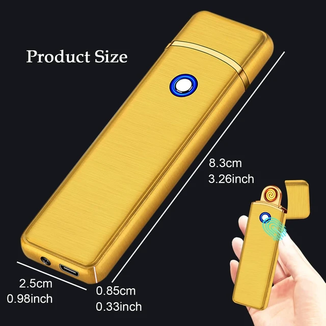 Alt view image 13 of 14 - Electronic USB Rechargeable Lighter - Smart Dual Sided Ignition Windproof Flameless Portable Lightweight Plasma for Indoor Outdoor (Rainbow Ice)