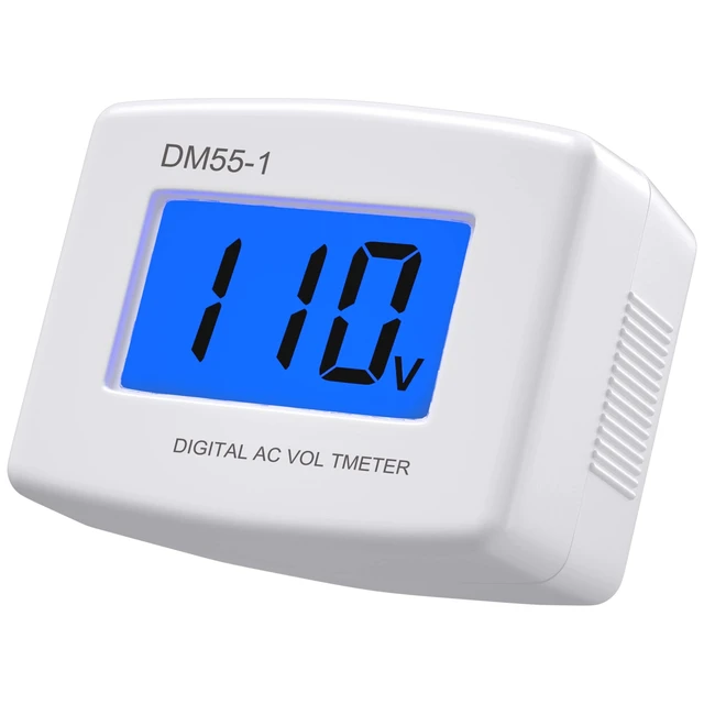 Alt view image 8 of 14 - Flat US Plug AC 80-300V LCD Digital Voltmeter Voltage Measuring Monitor, AC 110V 220V Voltage Panel Power Line Volt Test Monitor Gauge Meter for Household Plug into Outlet to Measure Voltage