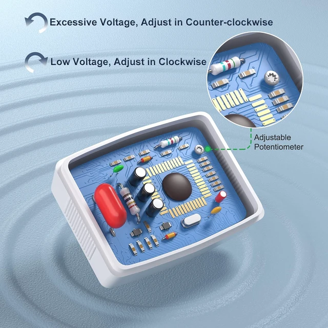 Alt view image 14 of 14 - Flat US Plug AC 80-300V LCD Digital Voltmeter Voltage Measuring Monitor, AC 110V 220V Voltage Panel Power Line Volt Test Monitor Gauge Meter for Household Plug into Outlet to Measure Voltage
