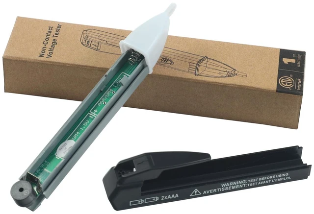 Alt view image 12 of 12 - Non-Contact Voltage Tester Tools,LED Flashlight,Buzzer Alarm,AC Voltage Detector Pen,Test Range 60V - 1000V for Live/Null Wire Judgment