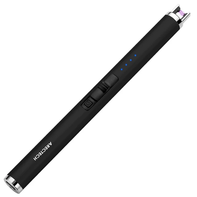Alt view image 8 of 14 - Rechargeable Electric Candle Lighter, Arc Plasma Windproof Lighter for Candle Kitchen Birthday, Christmas Stocking Stuffers Gifts for Mom Men Wife with Type-C Cable, Black