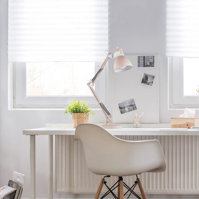 Alt view image 11 of 12 - 52028 28" Swing Arm Architect Desk Lamp, Matte Rose Finish, White Accents, Rotary Switch on Shade, Partially Adjustable Arm, Modern Lighting for Bedroom or Office, E26 Base