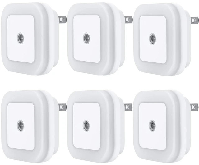 Alt view image 8 of 14 - LED Night Light Lamp with Smart Sensor Dusk to Dawn Sensor, Daylight White, 0.5W Plug-in, 6-Pack