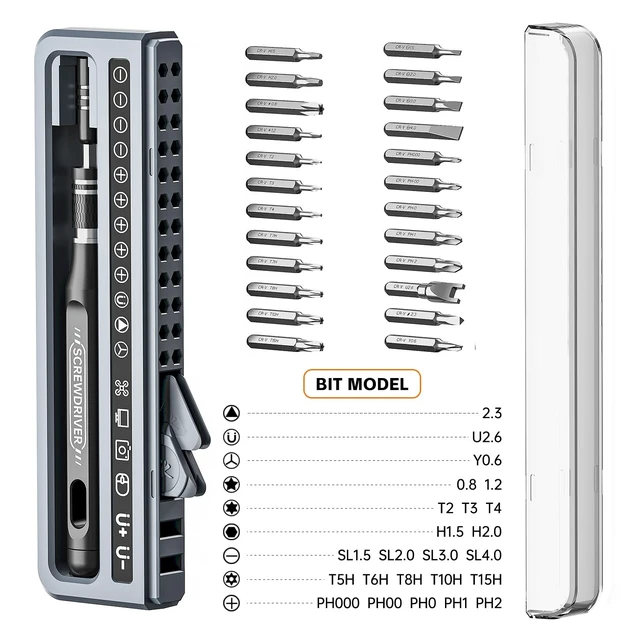 Alt view image 8 of 12 - Electronics Precision Screwdriver Sets 32-Piece Magnetic Repair Tool Kit for iPhone, MacBook, Computer, Laptop, PC, Tablet, PS4, Xbox, Nintendo, Game Console
