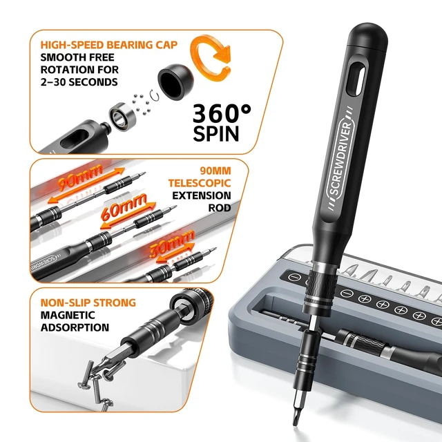 Alt view image 10 of 12 - Electronics Precision Screwdriver Sets 32-Piece Magnetic Repair Tool Kit for iPhone, MacBook, Computer, Laptop, PC, Tablet, PS4, Xbox, Nintendo, Game Console