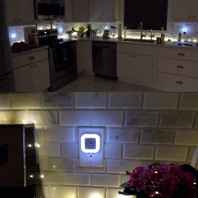 Alt view image 14 of 14 - LED Night Light Lamp with Smart Sensor Dusk to Dawn Sensor, Daylight White, 0.5W Plug-in, 6-Pack