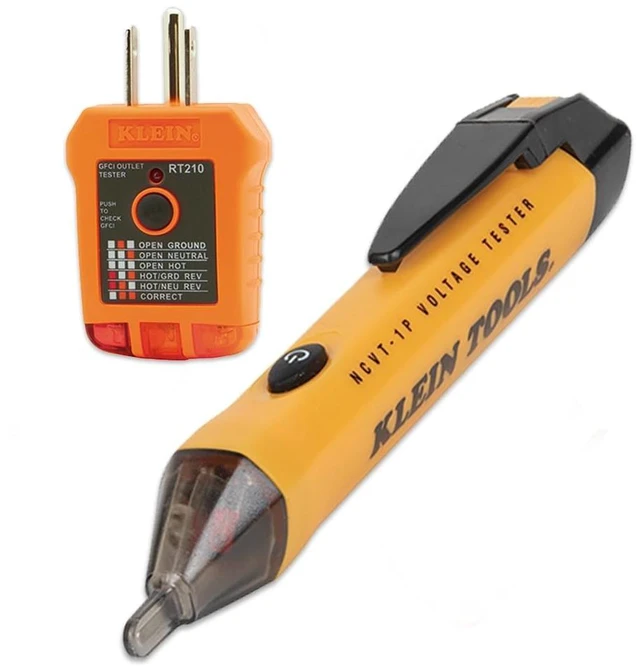 Alt view image 8 of 14 - 80025 Outlet Tester Kit with GFCI Tester and Non-Contact Voltage Test Pen, 2-Piece