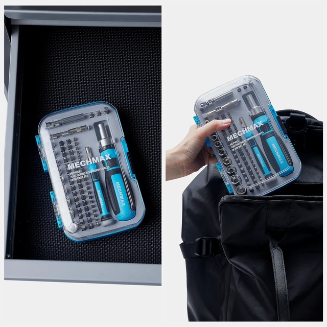 Alt view image 14 of 14 - 68PC Ratcheting Screwdriver Set - Multi-Bit Magnetic Screwdriver & Precision Tool Kit with Sockets, Compact Impact Storage Case for Household DIY, Furniture Assembly, Laptop Repair & Gift