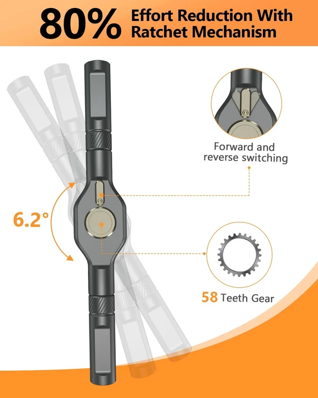 Alt view image 13 of 14 - 42 in 1 Magnetic Screwdriver Set, Ratchet Screwdriver Set with Multi Bit, DIY Repair Tool Kit with Versatile T Handle for Furniture, Computer, Bicycle, Electronic Repair