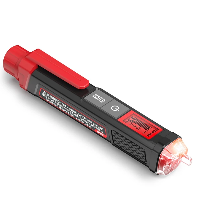 Alt view image 8 of 14 - Voltage Tester/Non-Contact Voltage Tester with Signal Percentage, Dual Range AC 12V/70V-1000V, Live/Null Wire Tester, Electrical Tester with LCD Display, Buzzer Alarm, Wire Breakpoint Finder