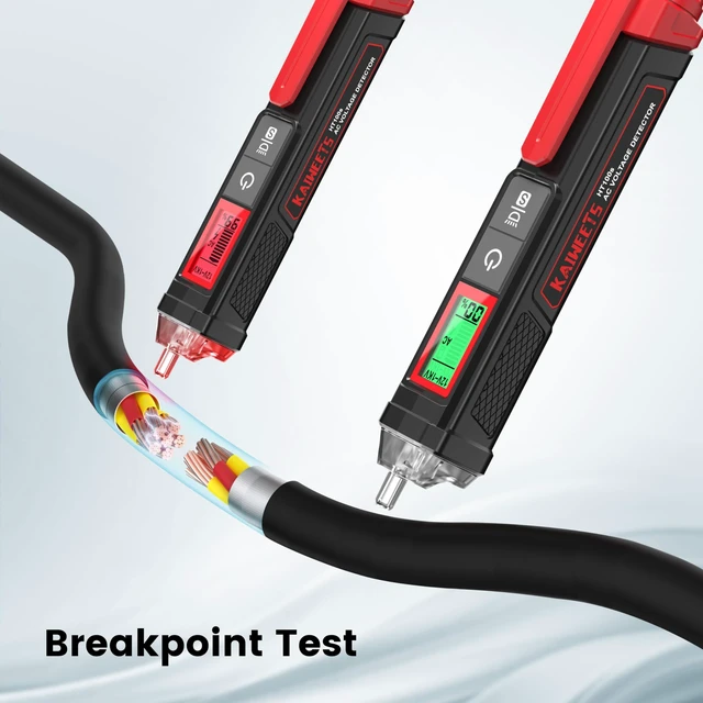 Alt view image 12 of 14 - Voltage Tester/Non-Contact Voltage Tester with Signal Percentage, Dual Range AC 12V/70V-1000V, Live/Null Wire Tester, Electrical Tester with LCD Display, Buzzer Alarm, Wire Breakpoint Finder