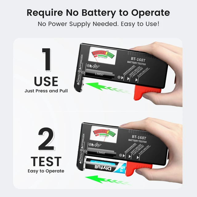Alt view image 13 of 14 - Magnetic Battery Tester for AAA AA C D 9V, Buttons, Batteries Checker