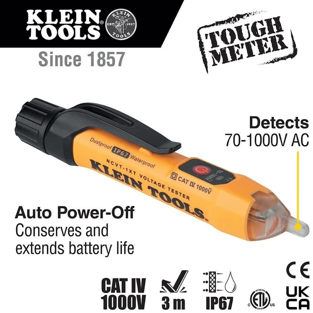 Alt view image 9 of 14 - NCVT1XT Voltage Tester, Non-Contact Low Voltage Test Pen, 70V to 1000V AC, Durable IP67 Tester is Dustproof and Waterproof