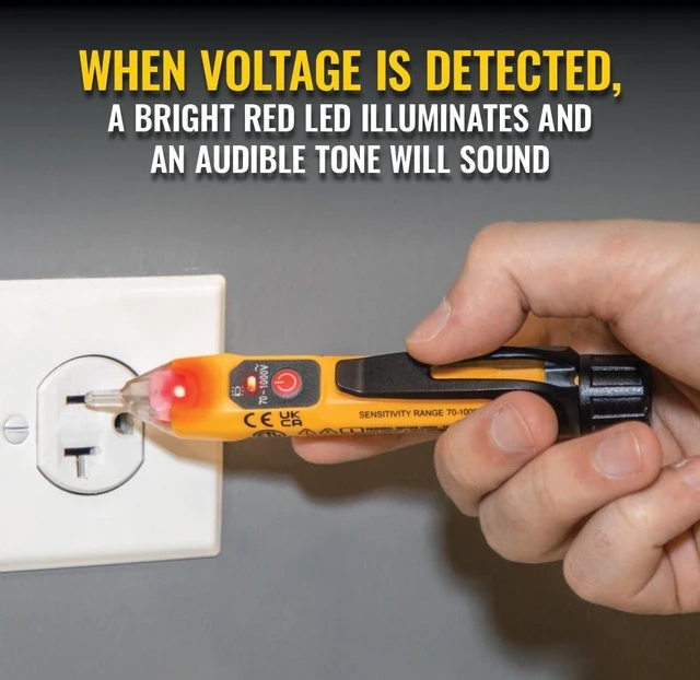 Alt view image 10 of 14 - NCVT1XT Voltage Tester, Non-Contact Low Voltage Test Pen, 70V to 1000V AC, Durable IP67 Tester is Dustproof and Waterproof