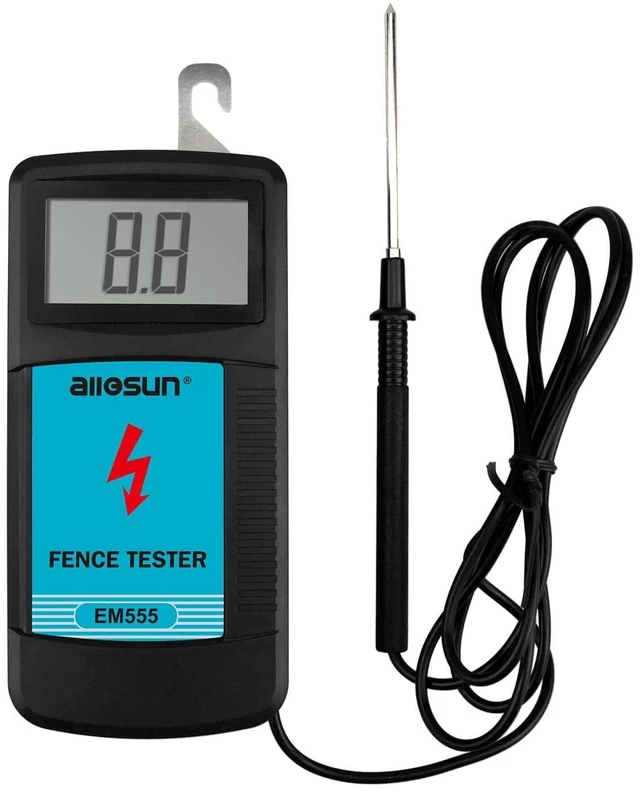 Alt view image 8 of 14 - Electric Fence Tester Fault Finder Digital Electric Fence Voltage Tester Max 9.9kv, Blue (EM555)
