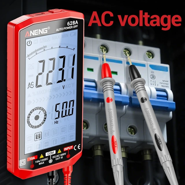 Alt view image 12 of 14 - Multimeter,Digital Voltmeter Tester,TRMS 6000 Counts Rechargeable Meter Measures AC/DC Voltage,Current,Resistance,Capacitance,Temperature,Hz,NCV,Diode,Continuity Auto Ranging Electircal Tools