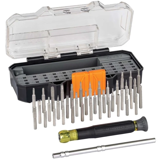 Alt view image 8 of 14 - Tools 32717 Precision Screwdriver Set with Case, All-in-One Multi-Function Repair Tool Kit Includes 39 Bits for Apple Products