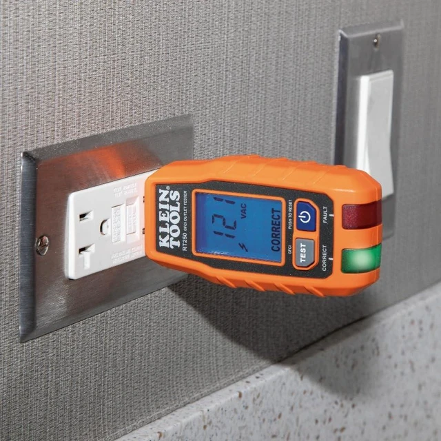 Alt view image 14 of 14 - RT250 GFCI Outlet Tester with LCD Display, Electric Voltage Tester for Standard 3-Wire 120V Electrical Receptacles
