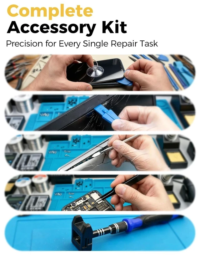 Alt view image 11 of 14 - 80 IN 1 Professional Computer Repair Tool Kit, Precision Screwdriver Set with 56 Bits, Magnetic Screwdriver Set for Laptop, PC, MacBook, Tablet, iPhone, PS4, Electronics, Gamer Tech Gifts for Men