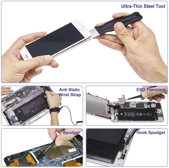 Alt view image 13 of 14 - Precision Screwdriver Set, 79 in 1 Screwdriver Kit with 58 Bits & Anti Static Wrist Strap, Magnetic Driver Electronics Repair Tool Kit for Computer, iPhone, Laptop, Cell Phone, Macbook, PS4/5