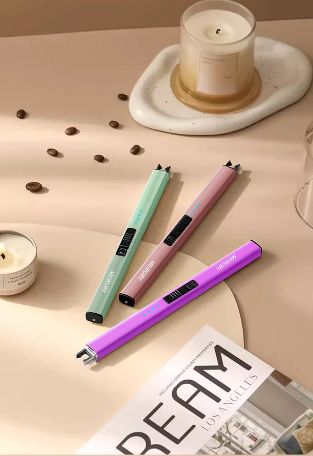 Alt view image 12 of 14 - Lighter Electric Candle Lighter, Birthday for Women Men Mom Wife Sister, Rechargeable USB Arc Lighters for Candle Camping BBQ