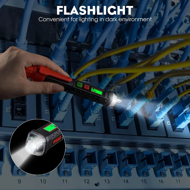 Alt view image 13 of 14 - AC Voltage Tester/Non-Contact Voltage Tester with Dual Range AC 12V-1000V/48V-1000V, Electrical Pen with LCD Display and Flashlight Buzzer Alarm, Detect Wire Breakpoint, Live/Null Wire Tester.