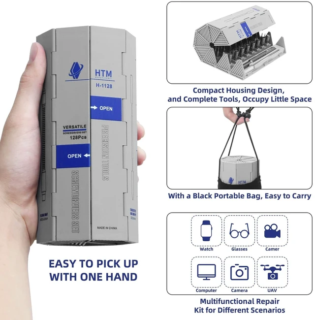 Alt view image 8 of 12 - 142 in 1 Precision Screwdriver Set Professional Magnetic Repair Tool Kit for Computer, Laptop, Xbox, Macbook, Game Console (H1128)
