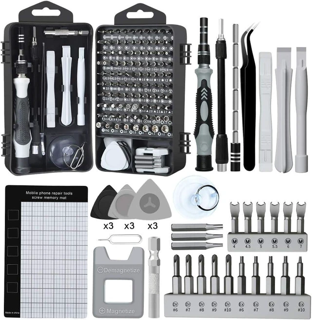 Alt view image 8 of 14 - Precision Screwdriver Set 138 in 1 Small Magnetic Screwdriver Set with Case, Electronic Repair Tool Kit for Computer, Laptop, iPhone, Cellphone Macbook, PC, PS5, Watch Camera Electronic