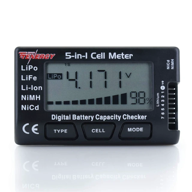 Alt view image 8 of 14 - 5-in-1 Battery Meter, Intelligent Cell Meter Digital Battery Checker/Balancer for LiPo / LiFePO4 / Li-ion/NiCd/NiMH Battery Packs